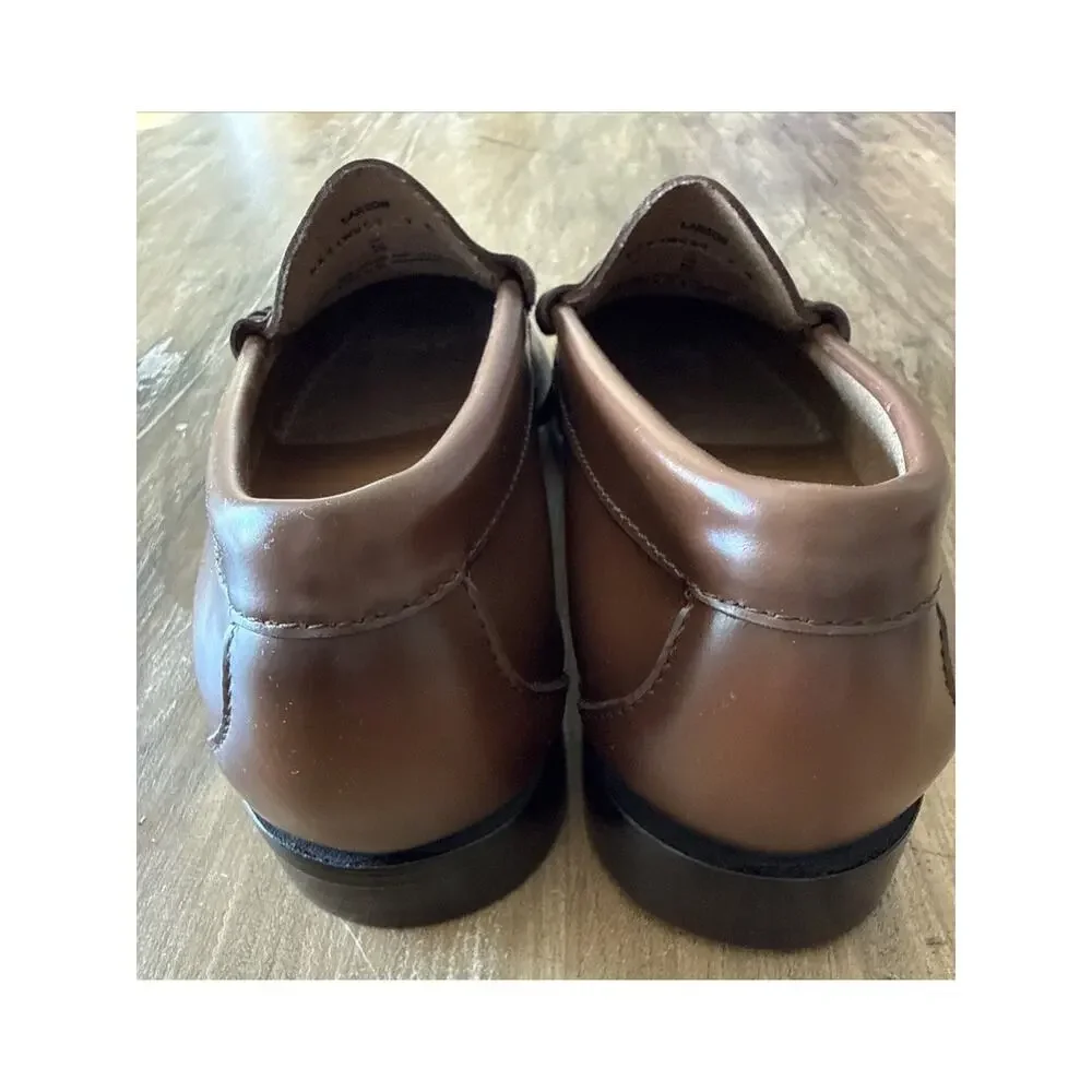 G.H. Bass & Co. Classic Leather Penny Loafers in Chestnut Brown
